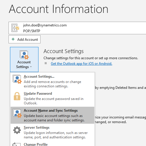 Screenshot - MS Outlook