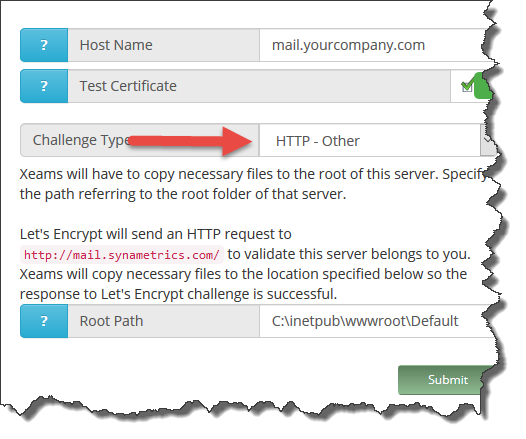 Let's Encrypt Challenge with IIS server