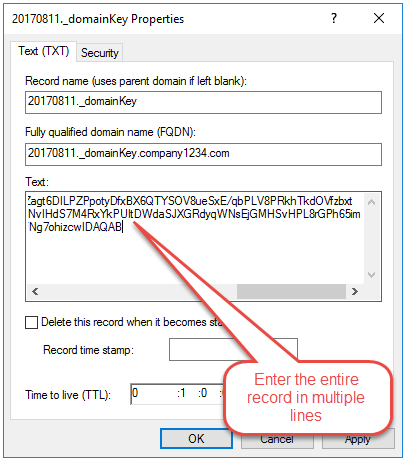 NSLookup showing truncation