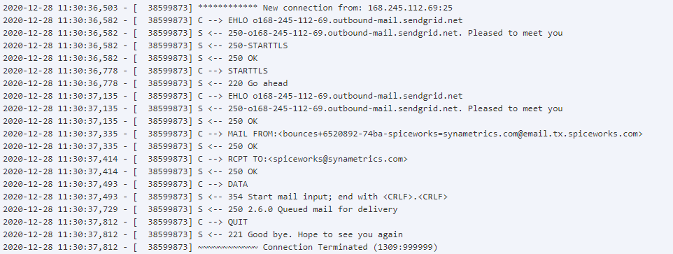 smtpconversation.log snippet.
