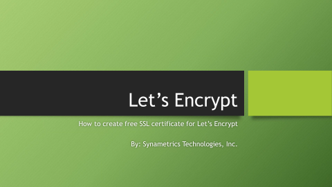 xeams lets encrypt video